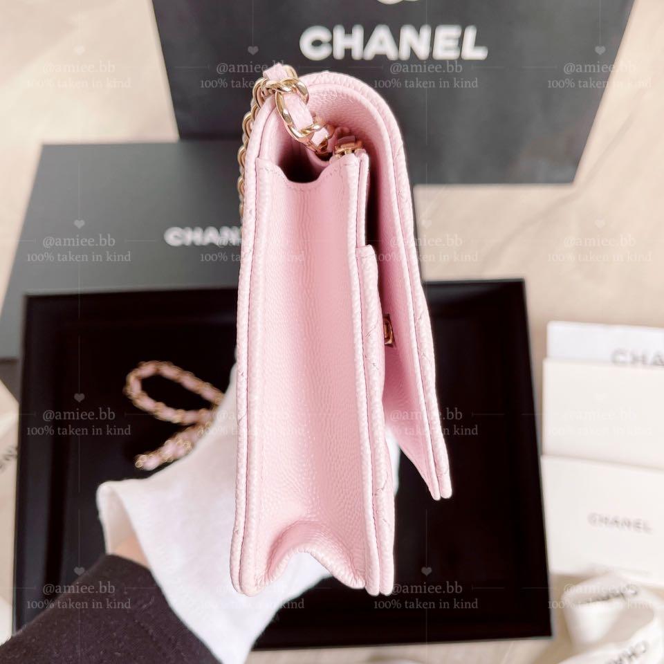 Chanel 22P WOC Wallet On Chain Light Pink Caviar (03/2022 Receipt