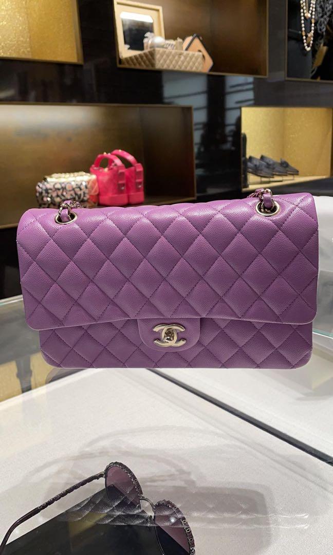 Timeless 21S NC022 Chanel Classic lined Flap Caviar Leather Lilac