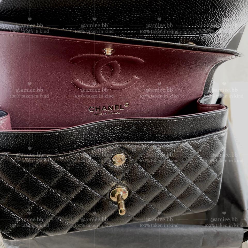 NEW 🖤 Chanel Classic Small Black Caviar 🖤 GHW Flap Bag MicroChip Receipt