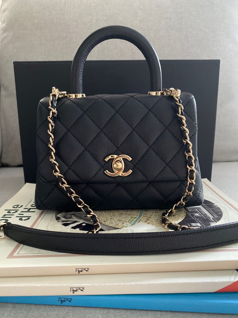 Chanel Coco Handle Mini Black Caviar Women S Fashion Bags Wallets Cross Body Bags On Carousell