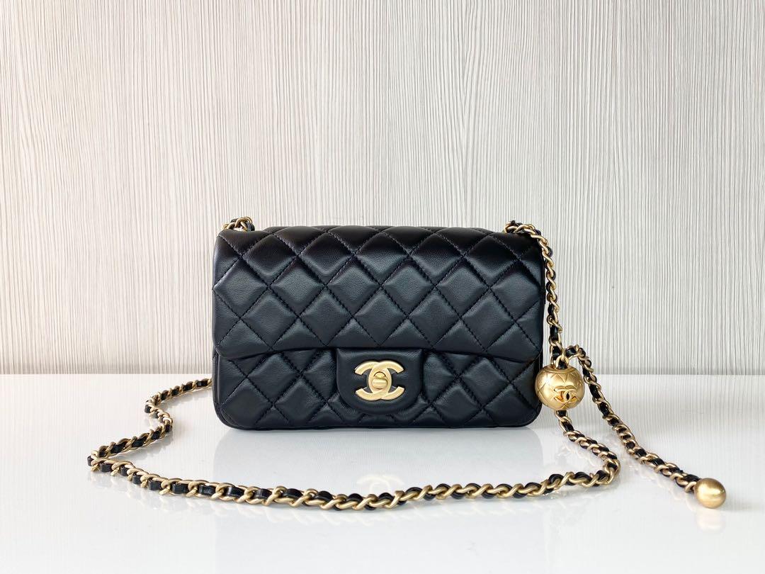 CHANEL, Bags, Brand New 222 Authentic Chanel 22b Square Mini Pearl Crush