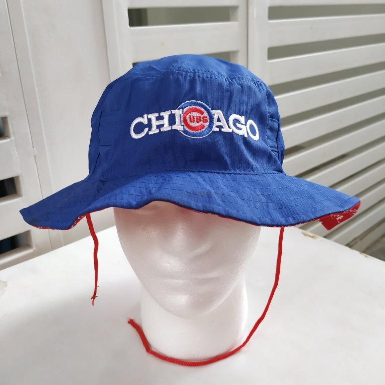 CHICAGO CUBS BASEBALL BUCKET HAT CAP TOPI BLUE MLB SPORT AMERICAN