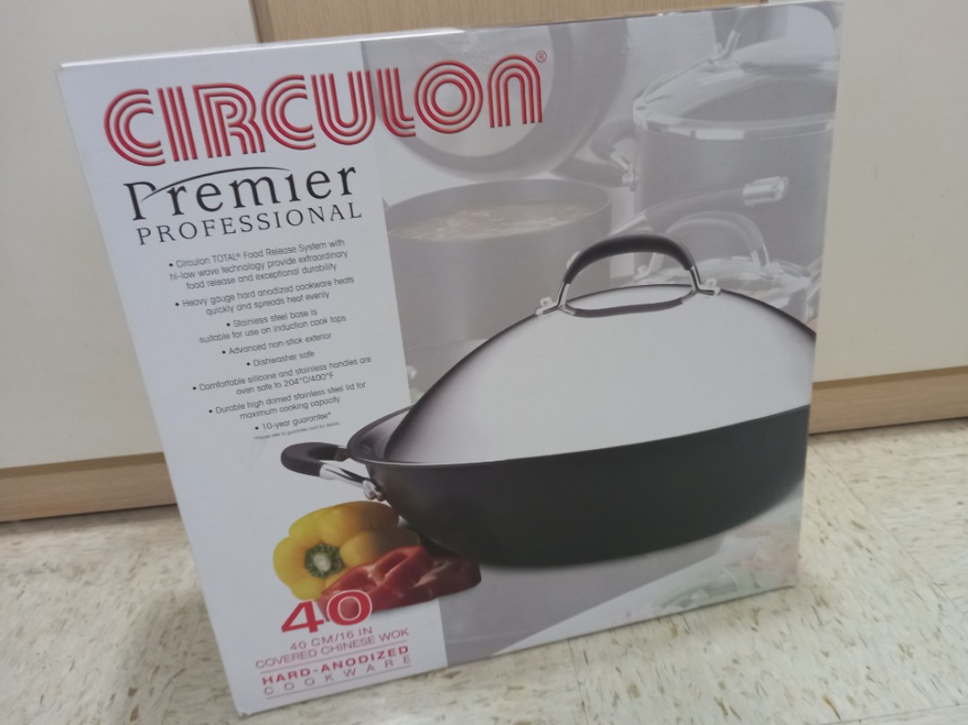 Circulon Premier Professional 40 cm/16 in covered Chinese Wok 中式