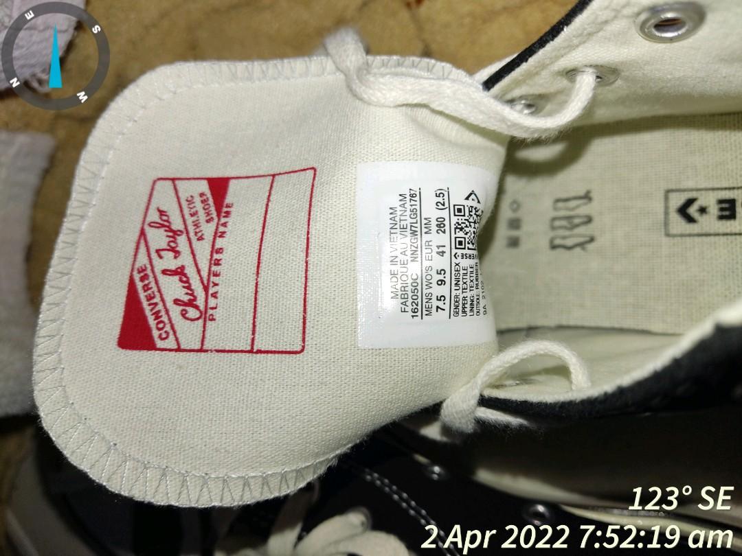 Tag size sales converse 70s