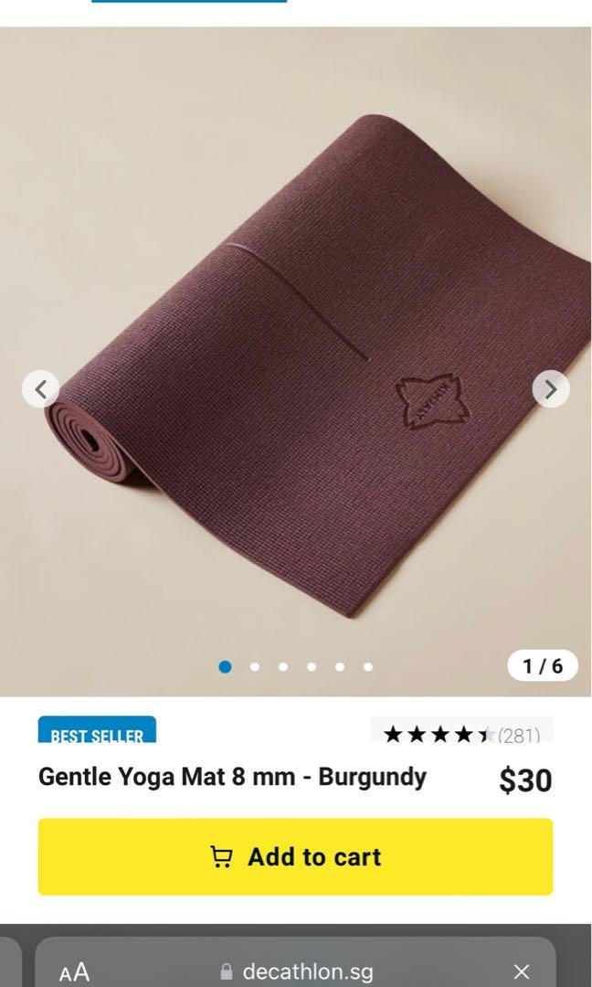 Yoga Mat 8 mm - Burgundy
