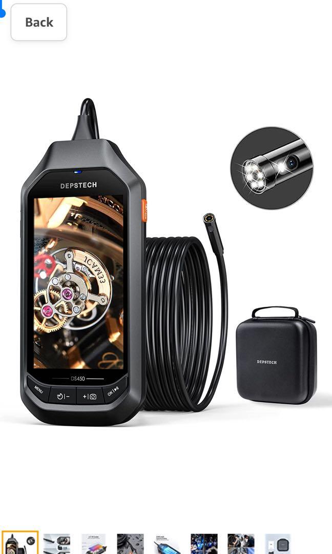 DEPSTECH DualLens Endoscope, 4.5" 1080P HD Inspection Camera with