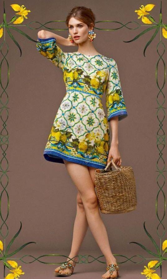 D&g print dress sales
