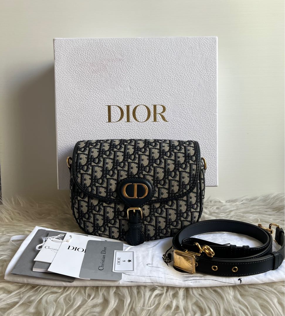 LNIB Dior Montaigne 30 Bag Blue Oblique Jacquard GHW (Cash S$4,100)