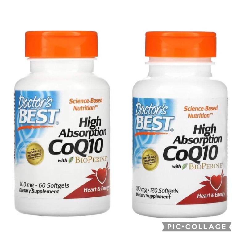 Doctor's Best, High Absorption CoQ10 with BioPerine, 100 mg ...