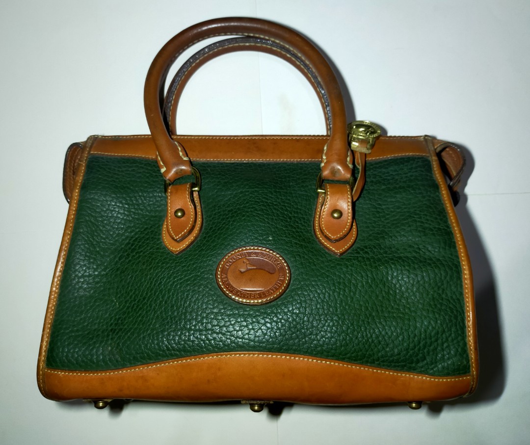 Green dooney top and bourke tote