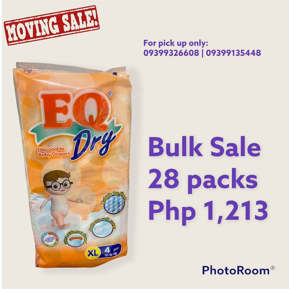 SALEebrate! EQ & Pampers, Babies & Kids, Bathing & Changing, Diapers & Baby Wipes on Carousell