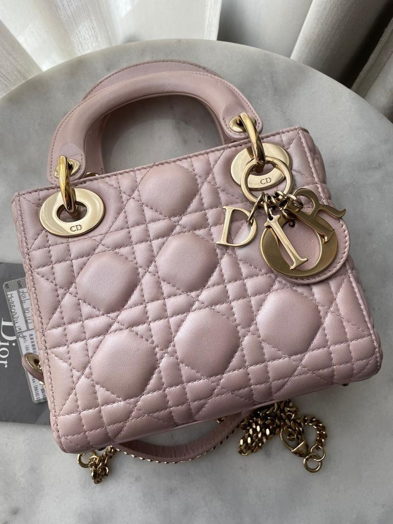 Fast Sale Preloved Lady Dior Mini Lotus Ghw 2016 With bag strap chain card stamped and dustbag Nett Exclude ongkir 5 Barang Mewah Tas Dompet di Carousell
