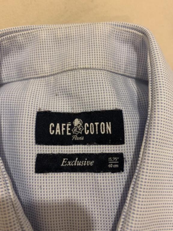 Chemise café coton exclusive hot sale