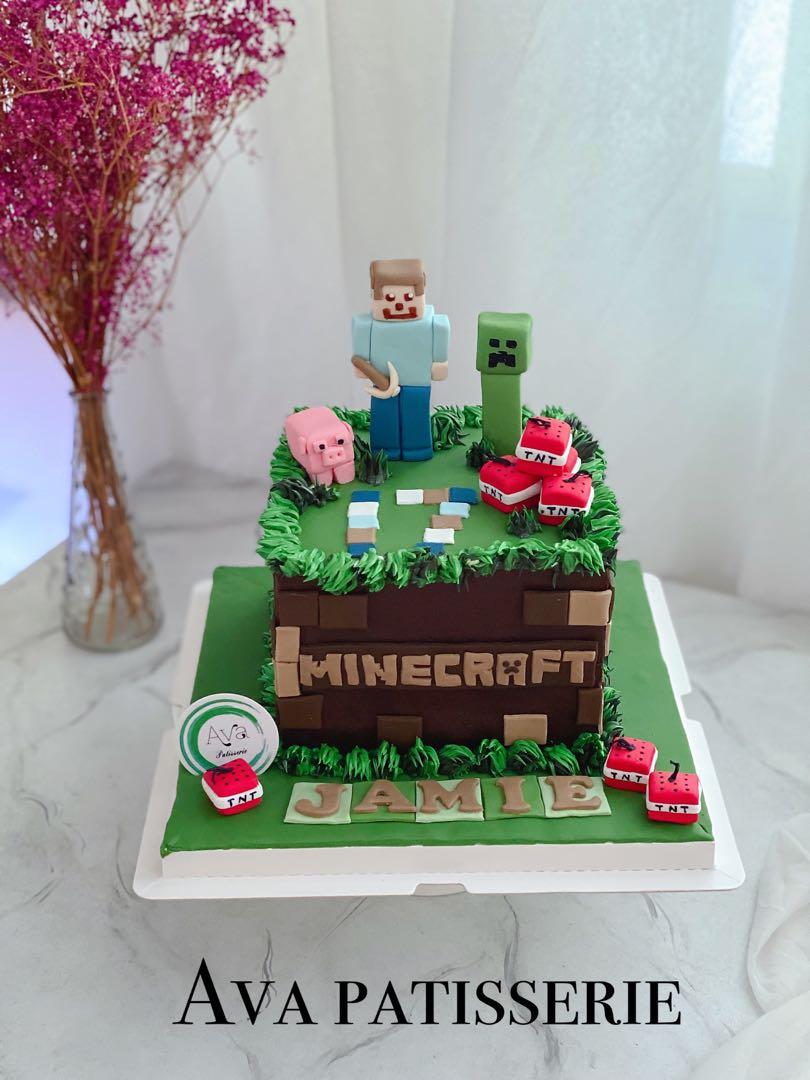 MINECRAFT THEMED CAKE THE MOST FAMOUS THEME CAKE AMONG KIDS. FOR FURTHER  DETAILS REACH US AT 0585378642. . . . #trending #cake #minecraft… |  Instagram
