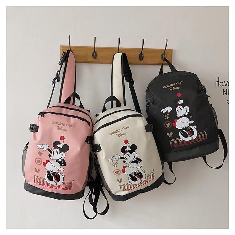 FREE POST to West Malaysia only Ready Stock size L43 W29 H16cm color pink black white Adidas Neo Mickey Mouse Minnie Mouse Design Backpack