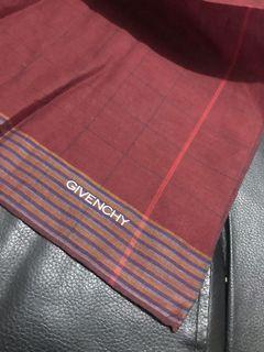 Givenchy Maroon and Stripes Handkerchief