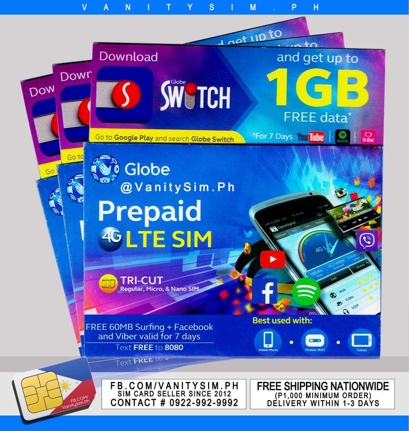 Globe TM HighEnd Special Number Vanity Sim Card, Mobile Phones