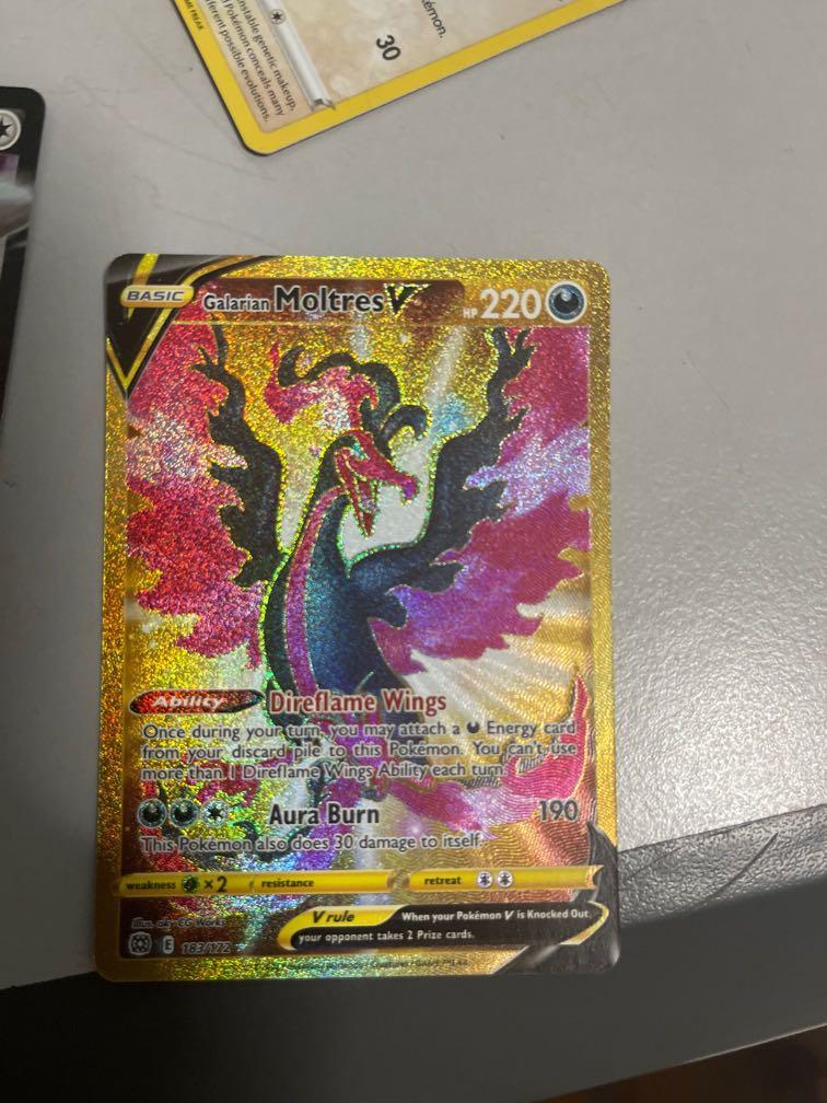 moltres pokemon card gold Galarian Moltres V Brilliant Stars Gold 183/172 PSA 9 – TBC Games main image 1