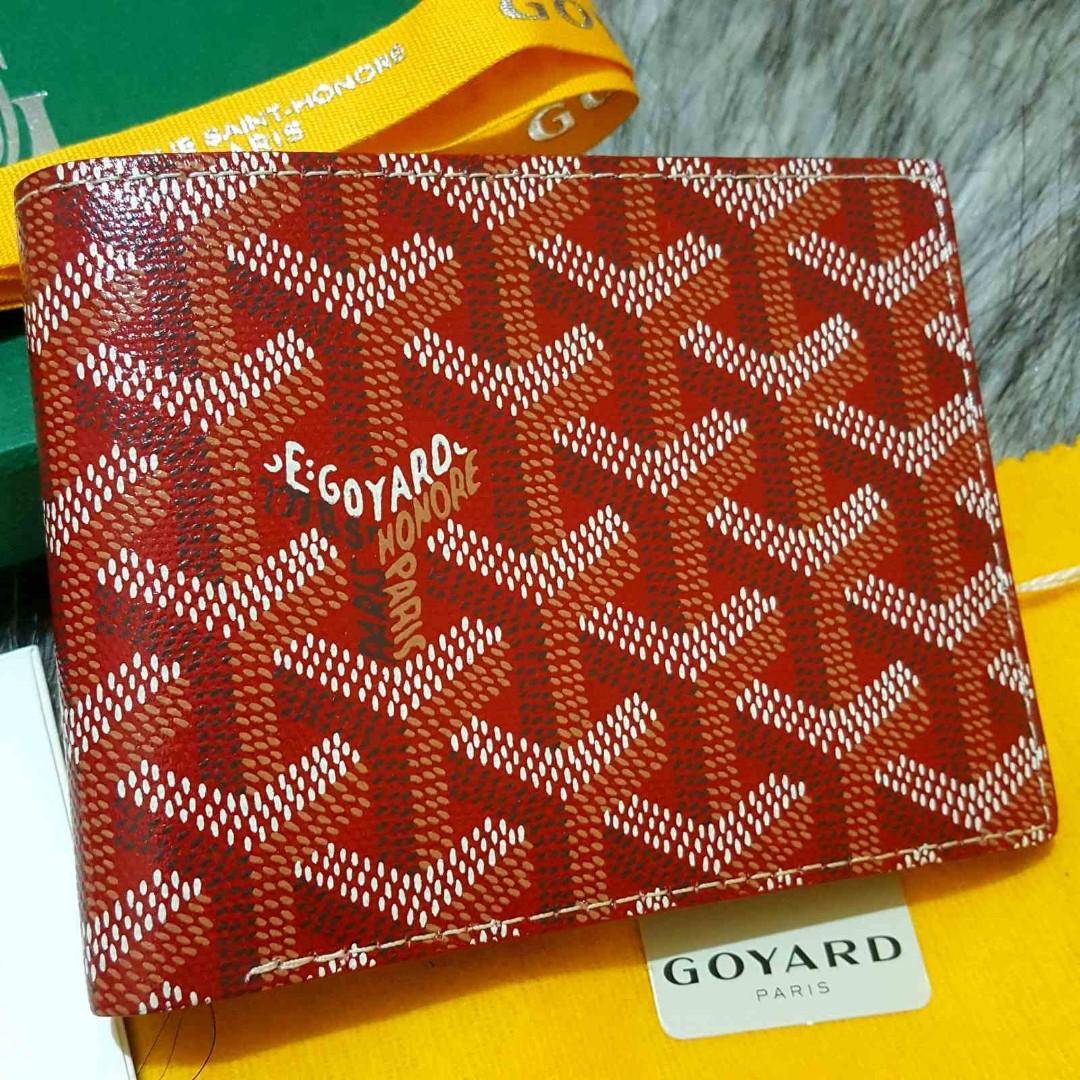 goyard wallet red