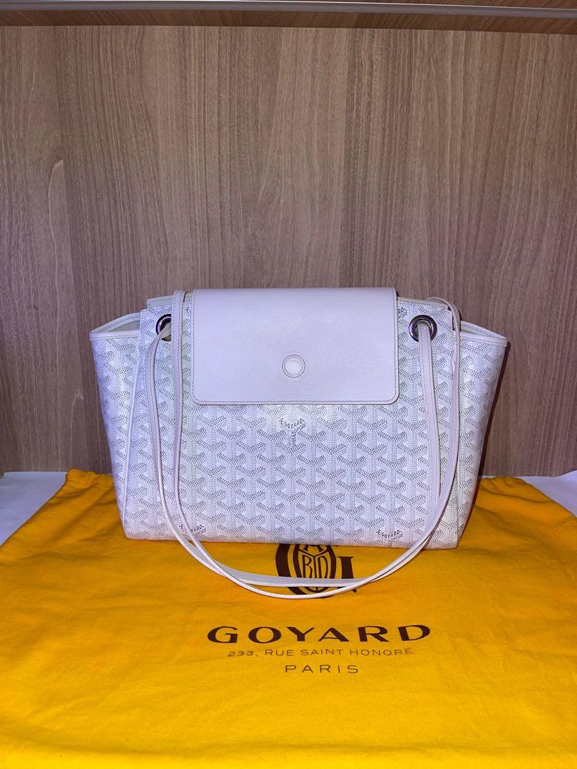 Goyard Rouette pm Blanc fullset , receipt, Luxury, Bags & Wallets
