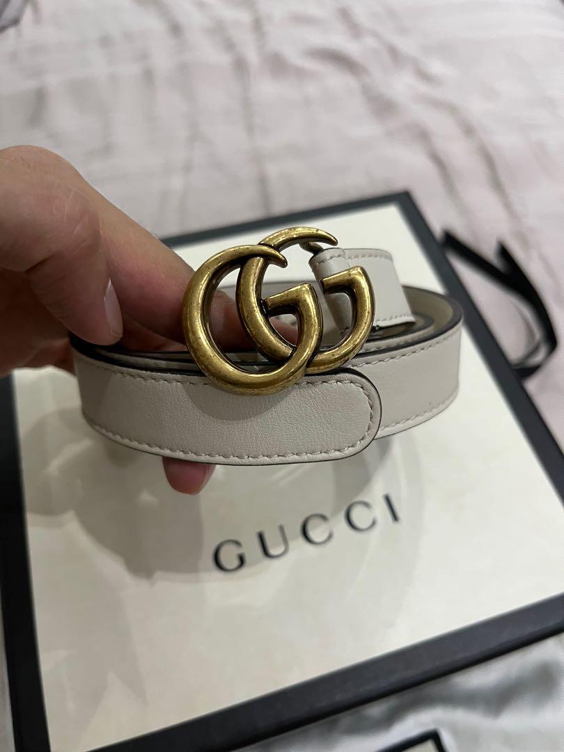 Gucci belt in white