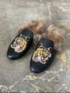 Gucci Princetown Fur Sandal size 36.5 insole 23.5-24cm