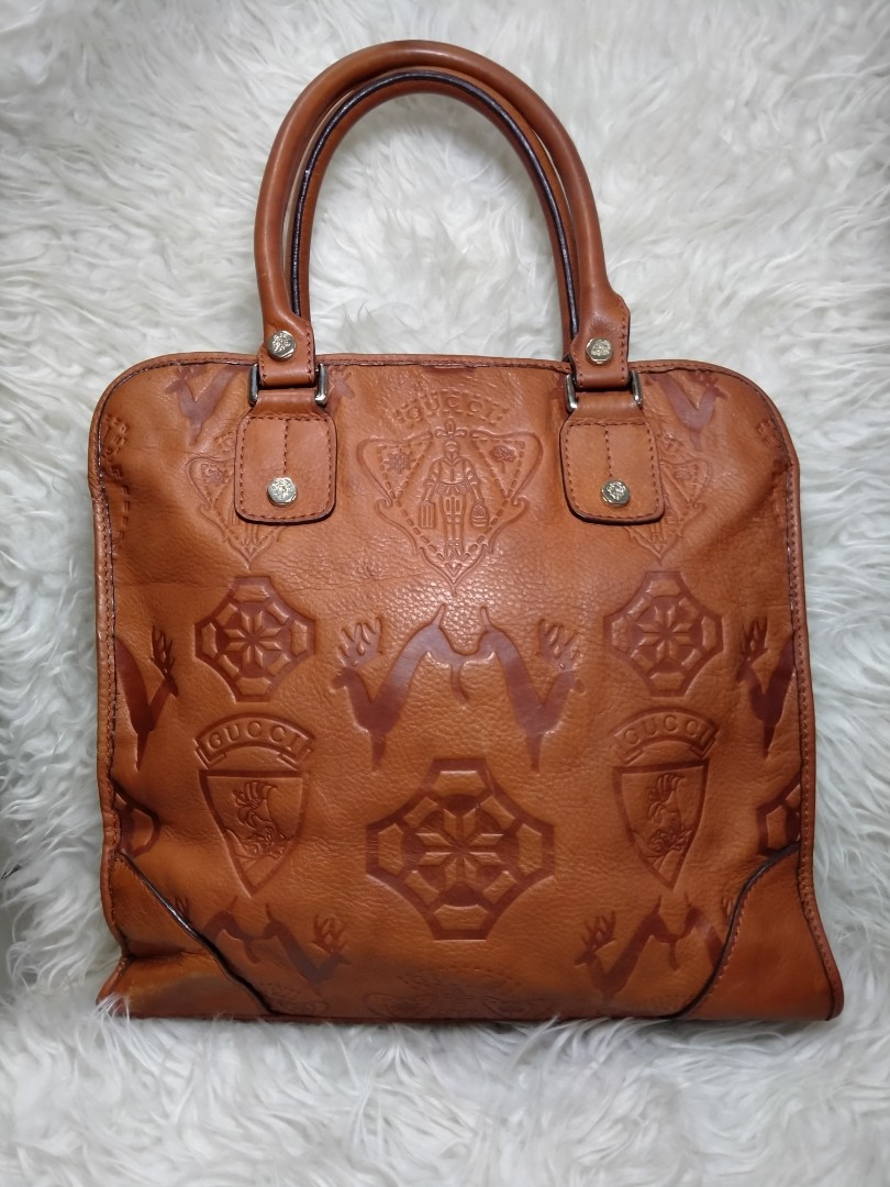 Vintage leather gucci bag on sale