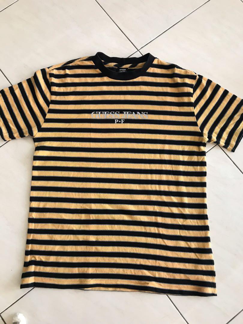 Yellow striped clearance guess shirt