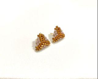 Handmade Triangle Beads ear studs