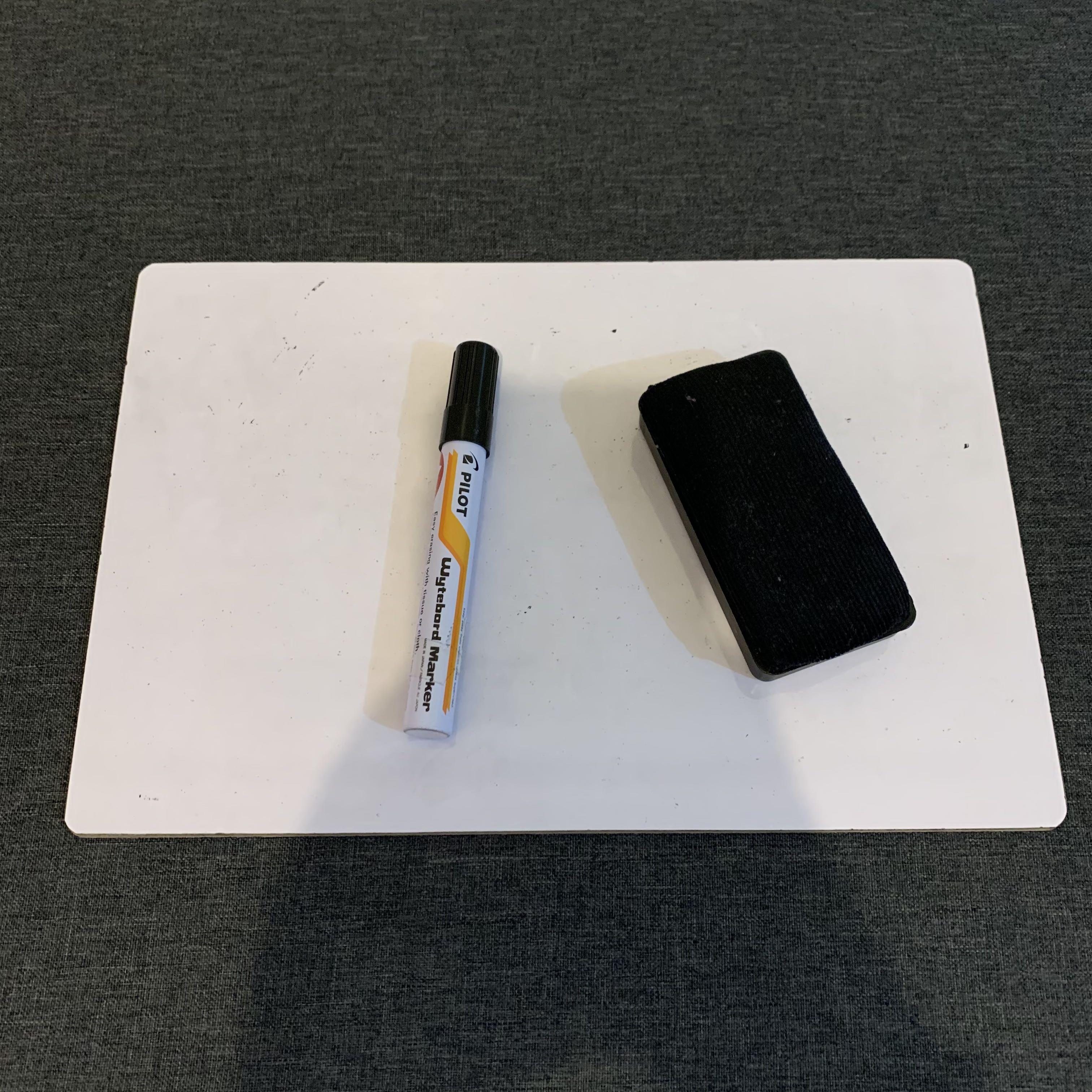 Handy Whiteboard with Pilot Marker and Eraser Set, Hobbies & Toys