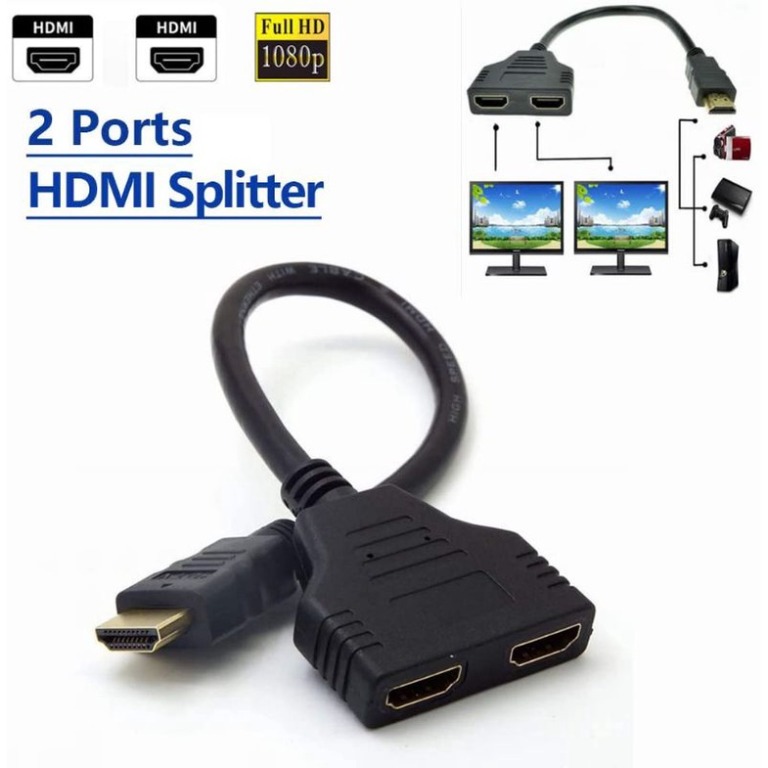 HDMI split screen adapter for two screens HDMI split screen cable HDMI