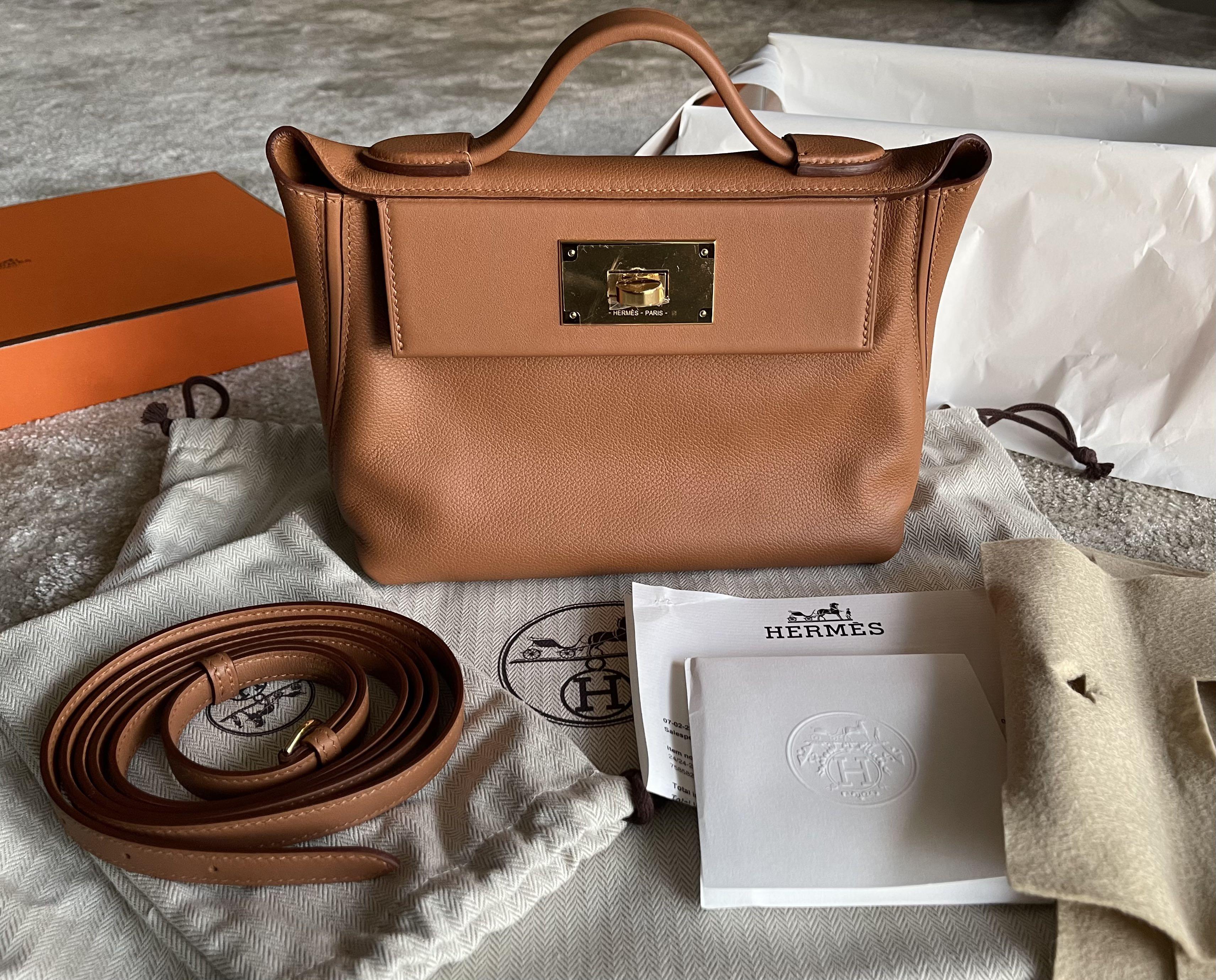 Hermes 24/24-21 (Mini) Gold GHW , Luxury, Bags & Wallets on Carousell
