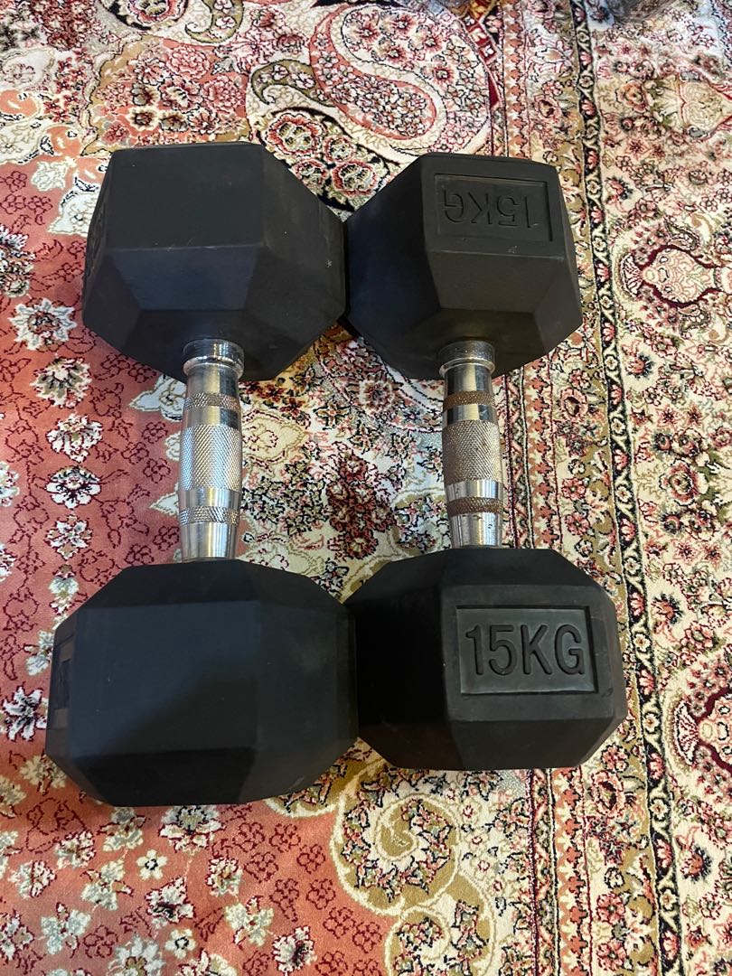 York hex new arrivals dumbbells 15kg