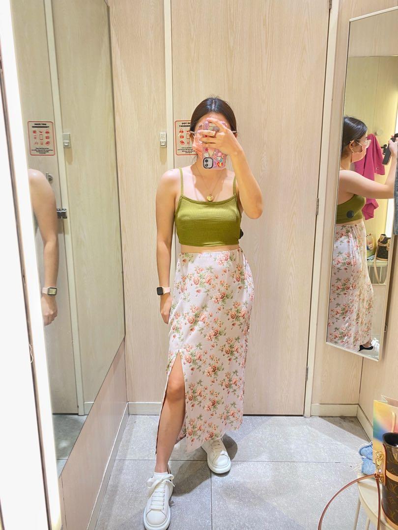 H and m top skirts midi