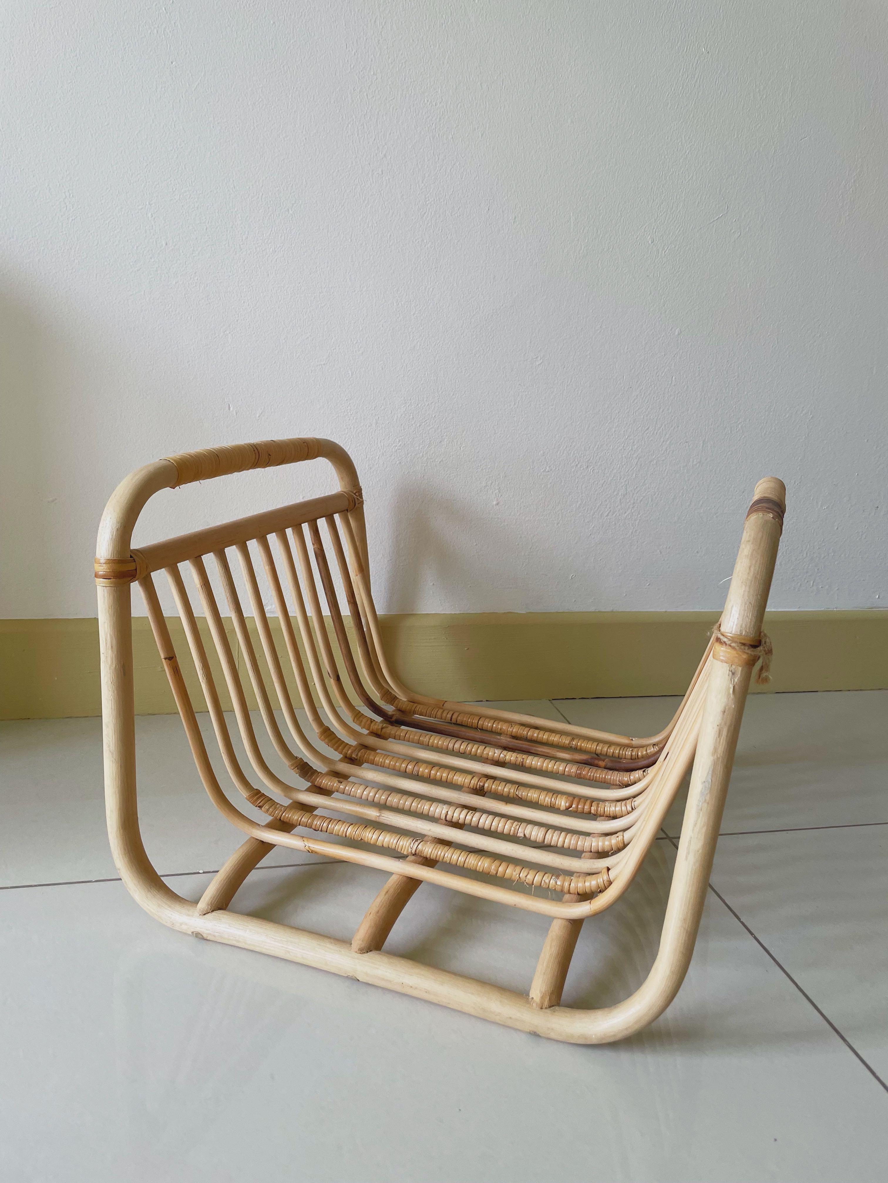 IKEA BUSKBO Rattan Magazine Stand, Furniture & Home Living, Furniture