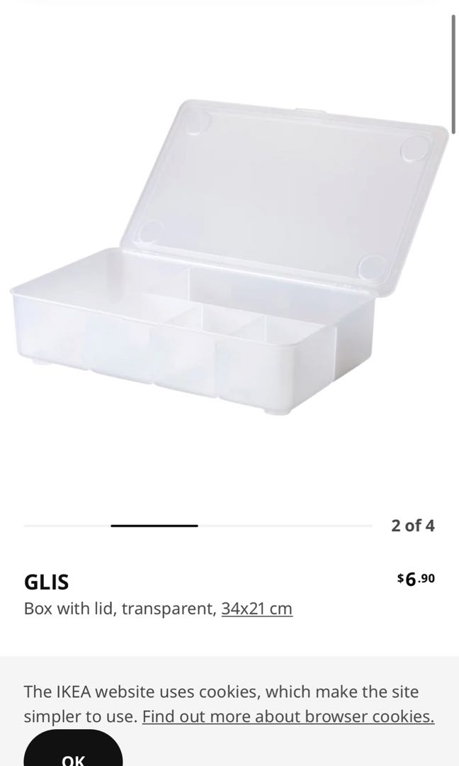 IKEA GLIS BOX, Furniture & Home Living, Home Improvement & Organisation