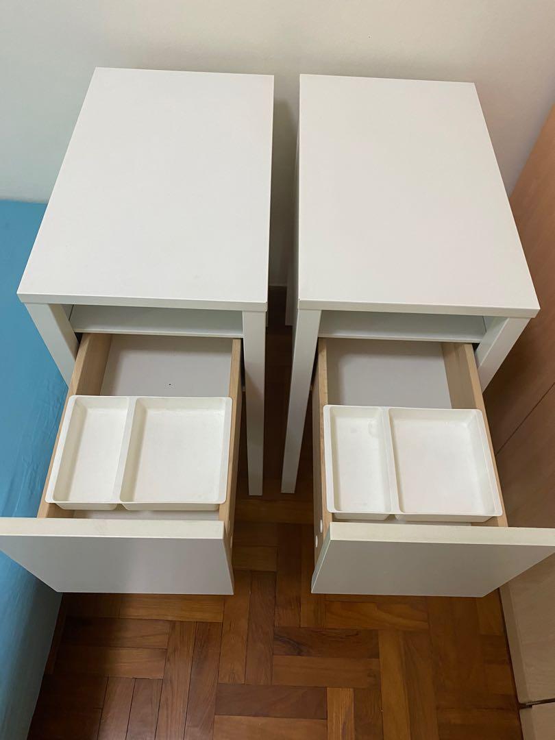 IKEA Nordli 2x Bedside table 30x50x67 cm, Furniture & Home Living