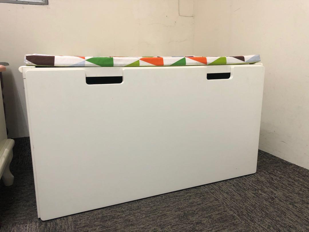 Ikea STUVA bench drawer WITH cushion padding, Furniture & Home Living, Furniture, Shelves