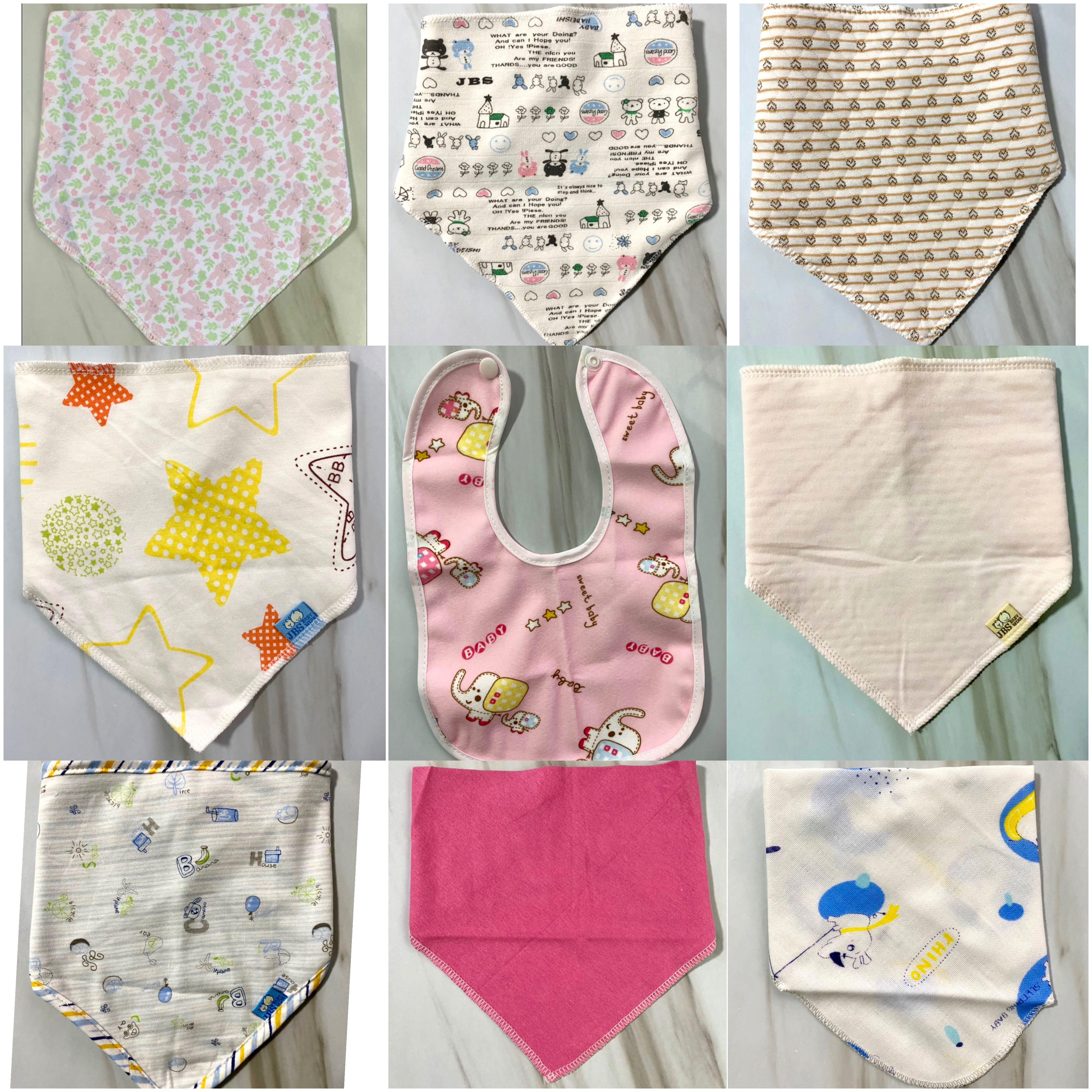 Toddler Infant Baby Bib 100% Cotton Double Layer Triangular Towel Burp Cloth KID 