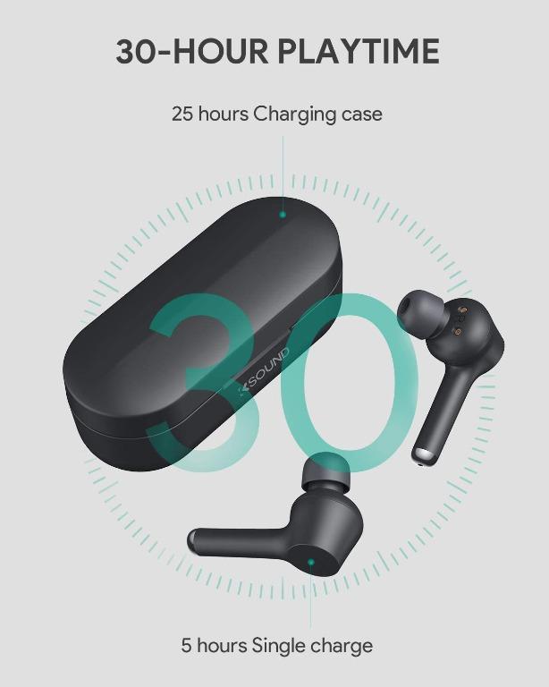 Aukey true wireless earbuds volume deals control