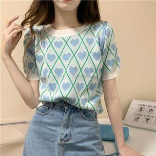 Love Plaid Knitted Sweater
