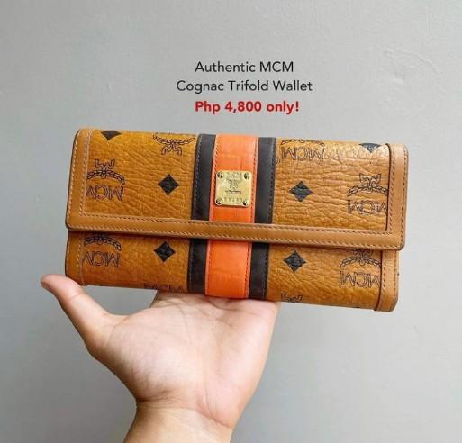 Authentic MCM Cognac Long Wallet, Luxury, Bags & Wallets on Carousell