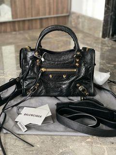 Mini City in Classic Black GHW (V), with dustbag, tag, mirror, strap