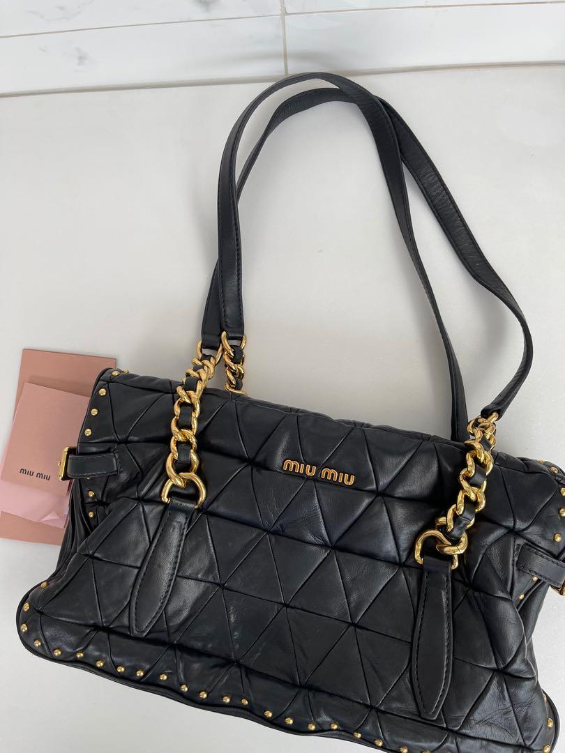 Miu Miu Shopping Nappa Nero