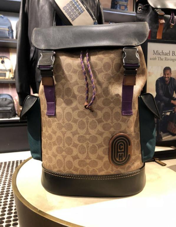 Coach, Bags, Nwt60 Coach Rivington Backpack In Signature Canvas Bag And  Coach Patch