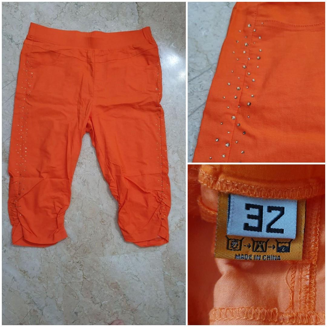 3 quarter pants, Women's Fashion, Bottoms, Other Bottoms on Carousell
