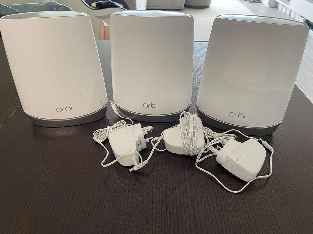 Orbi WiFi 6 mesh RBR750 1 router and 2 satellites, 電腦＆科技, 電腦周邊及配件