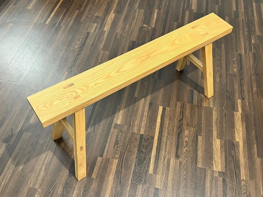 muji oak bench