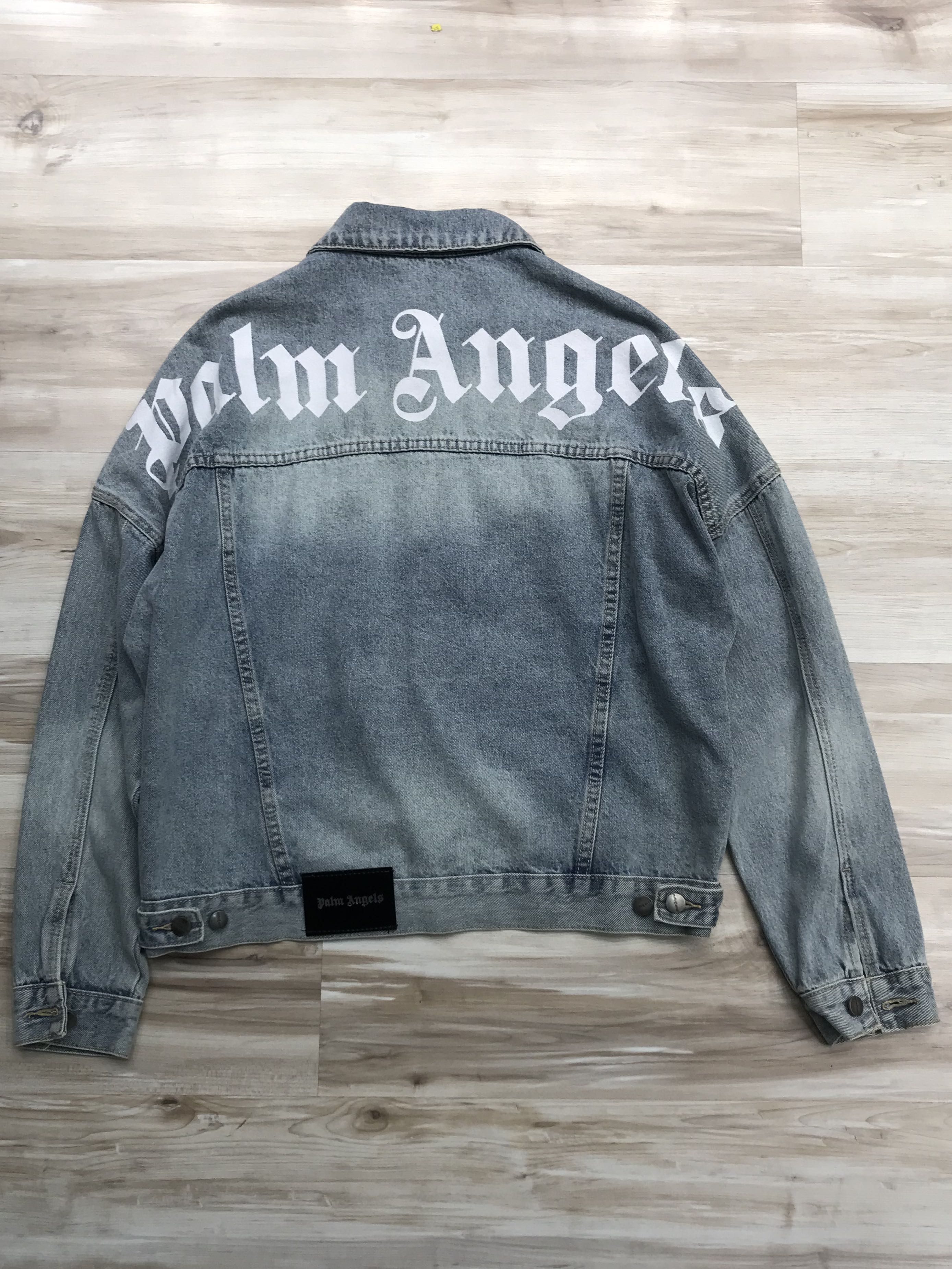 Palm Angels Denim Jacket, Fesyen Pria 