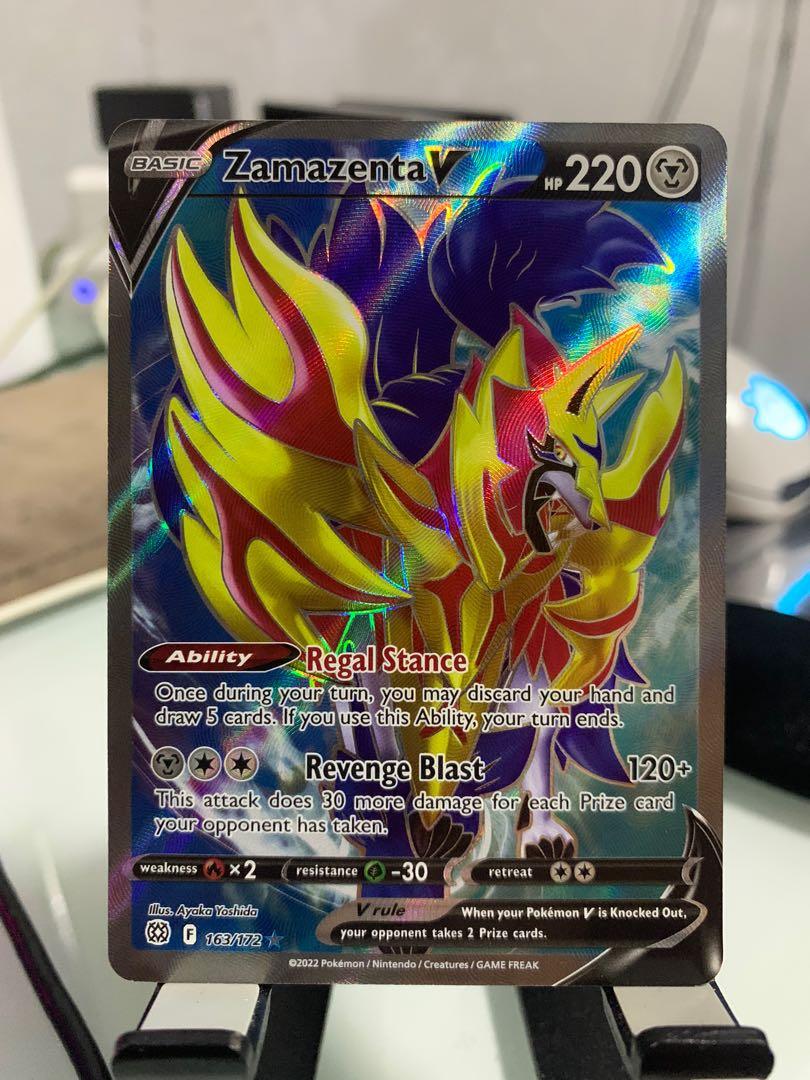 Zamazenta V Full Art - 163/172 - Brilliant Stars – Card Cavern Trading  Cards, LLC